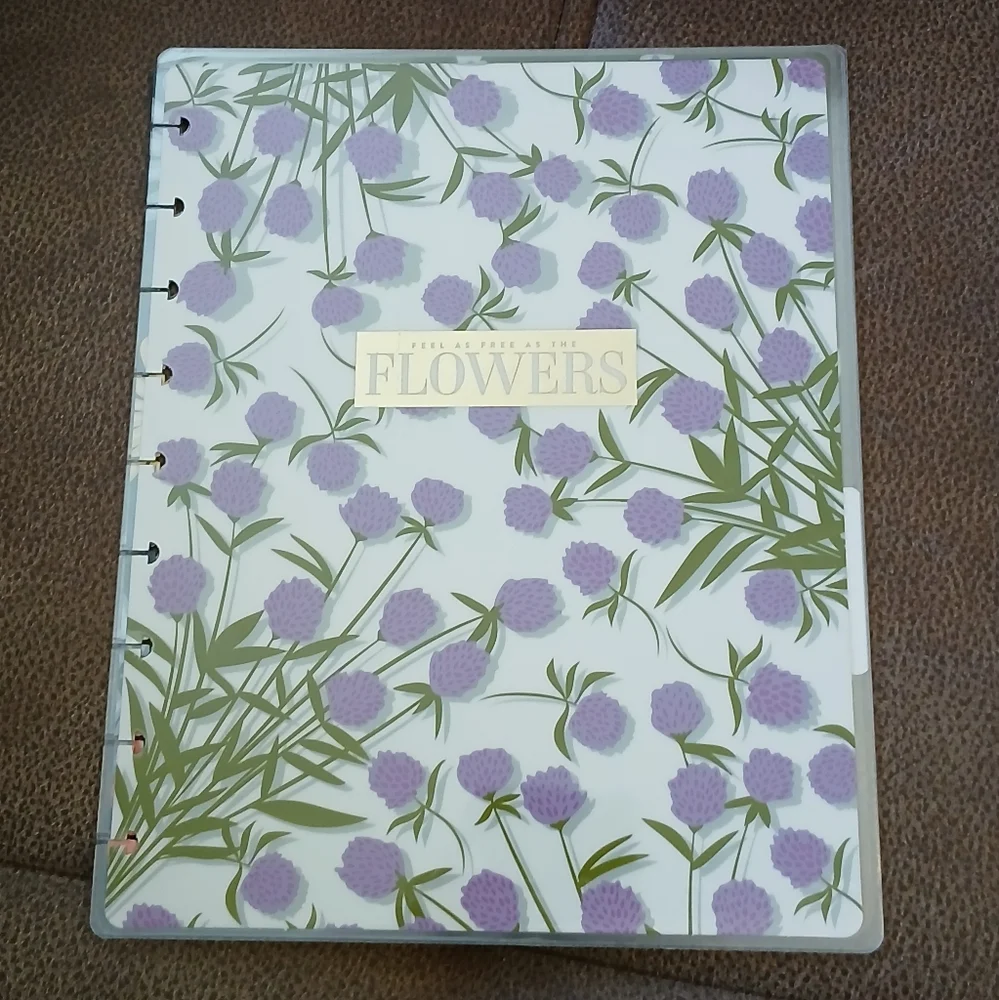 The Happy Planner classic sized cover and dashboards Feel as Free as the Flowers
